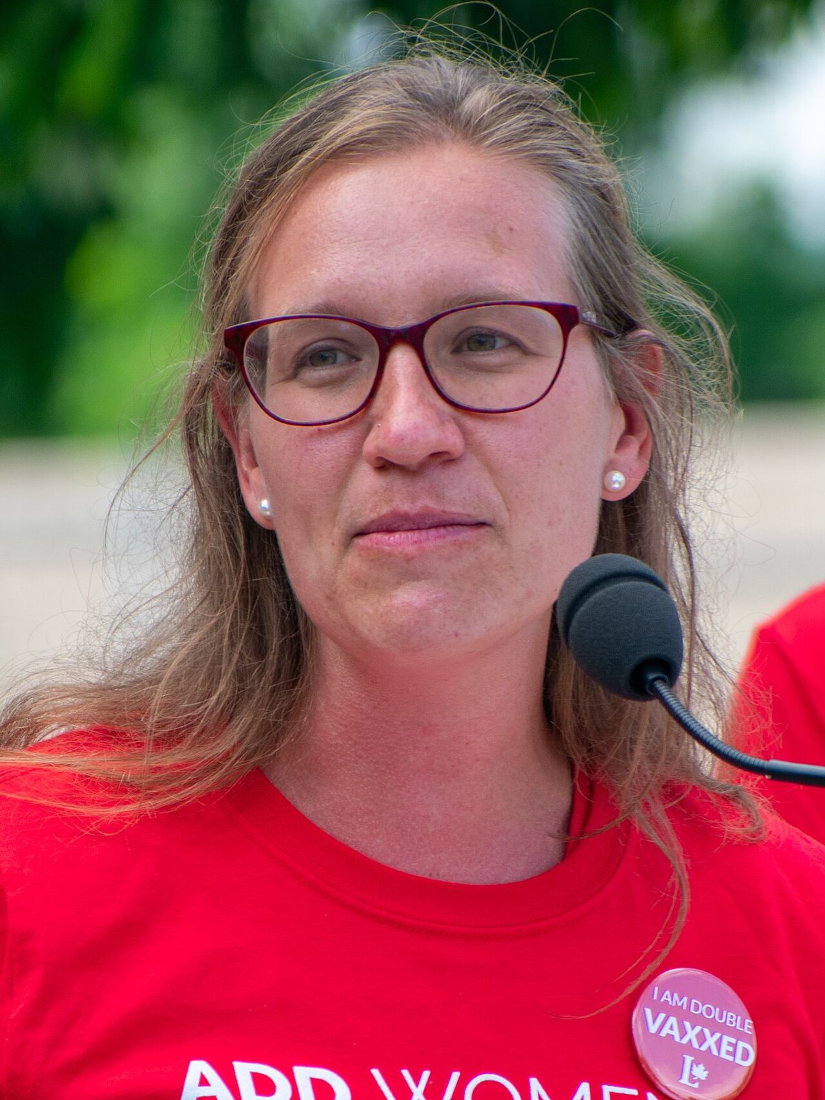 Karina Gould at a Hamilton Liberal Party rally during the 2021 Canadian federal election