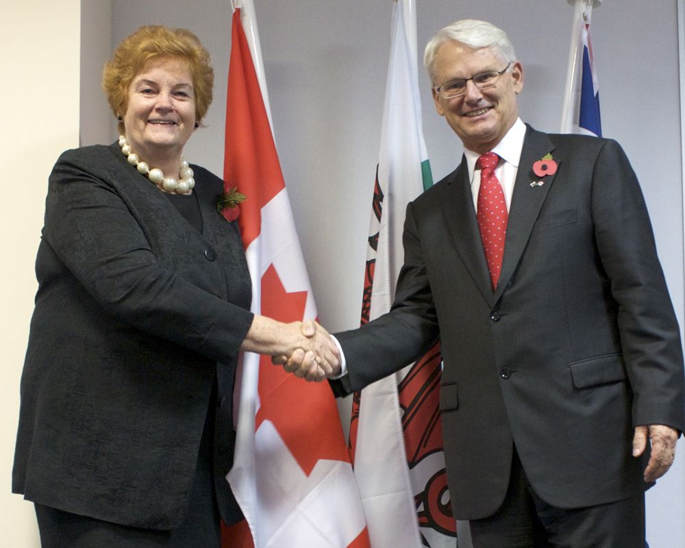 Presiding Officer Rosemary Butler AM meets Mr. Gordon M. Campbell, High Commissioner for Canada, 3 November 2011