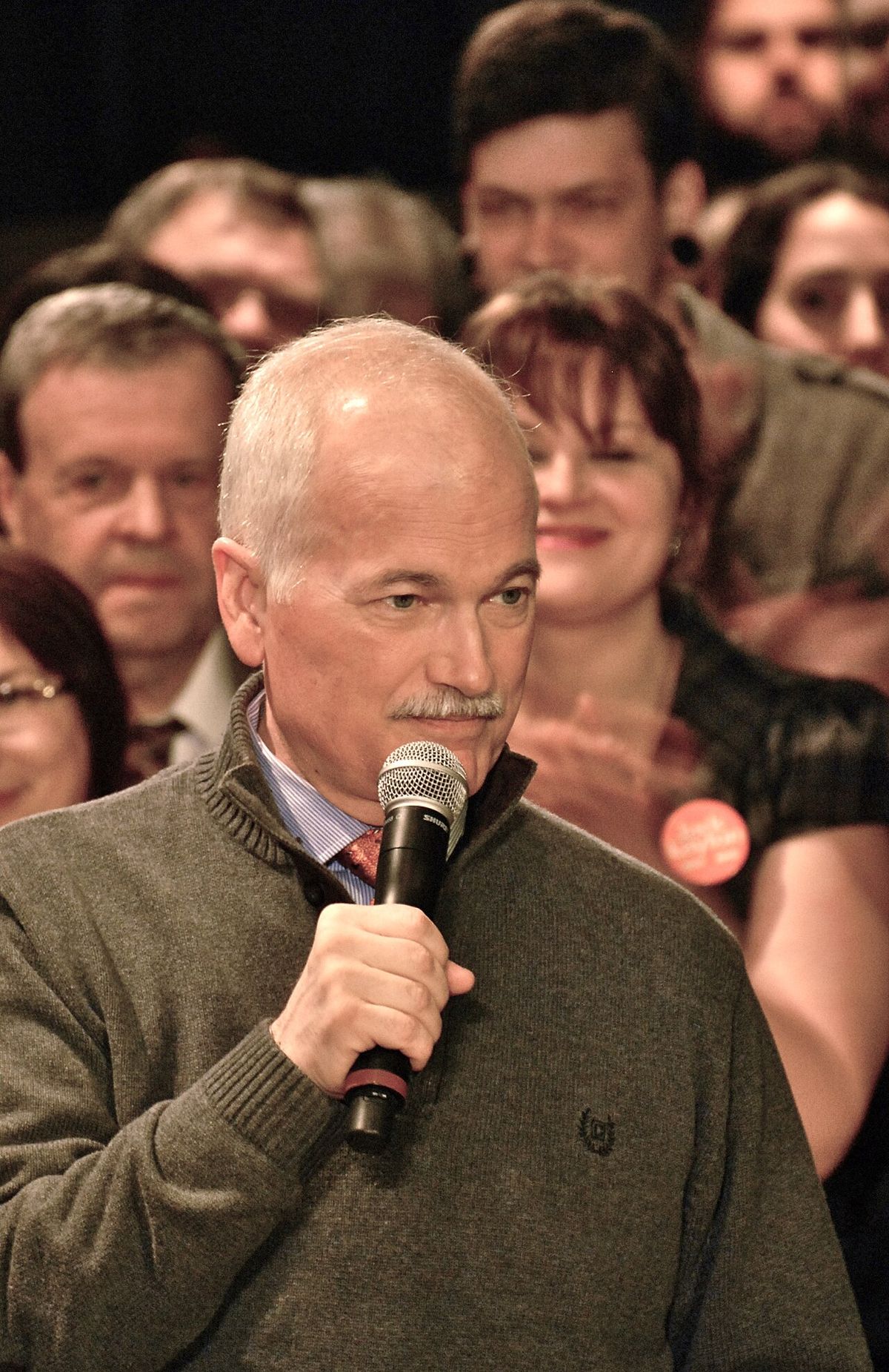 Jack Layton 18 April, 2011 in Québec during the federal electoral campaign