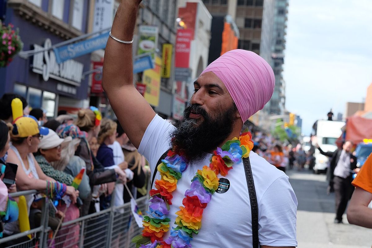 Jagmeet Singh at Pride Parade in Toronto in 2017