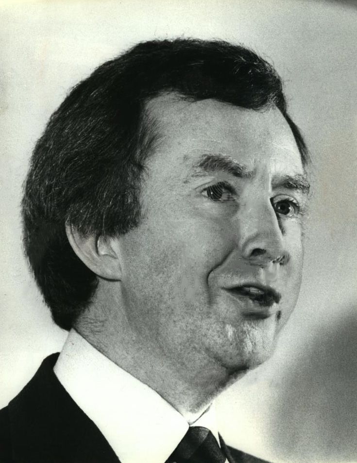 Joe Clarke, leader of the Progressive Conservative Party of Canada and main rival of Liberal leader Pierre Trudeau in upcoming federal elect