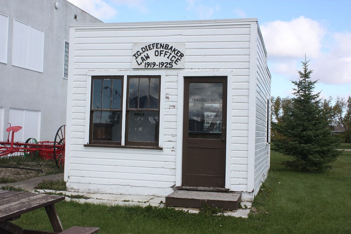 Recreation of Diefenbaker's Wakaw shack/office, Wakaw, Saskatchewan