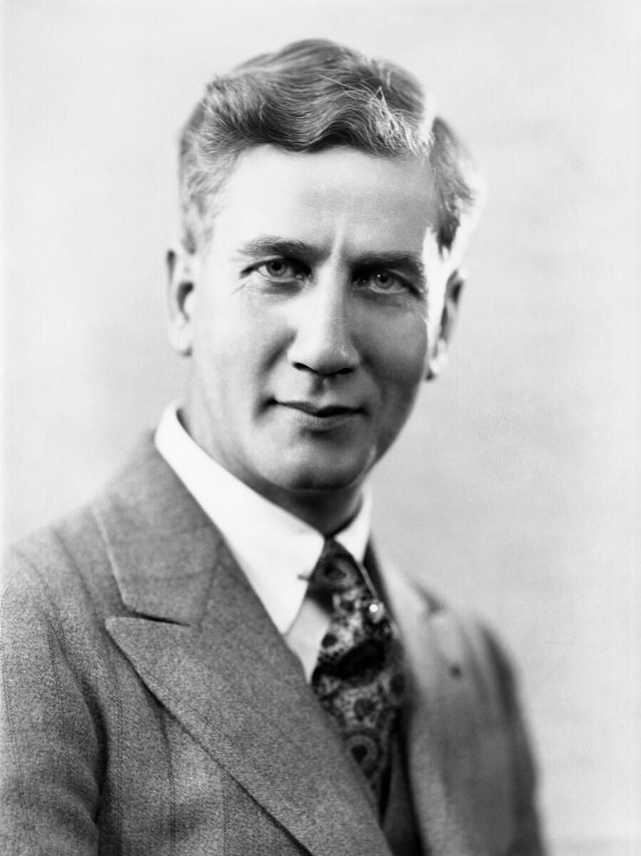 Portrait of John Percy Page, Edmonton, Alberta. Teacher and principal at McDougall commercial high school in Edmonton, Alberta, from 1914-19