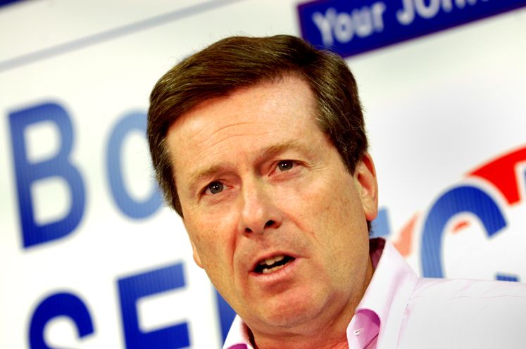 Photo by Denis Drever of John Tory campaigning in Guelph Ontario Sept. 24, 2007