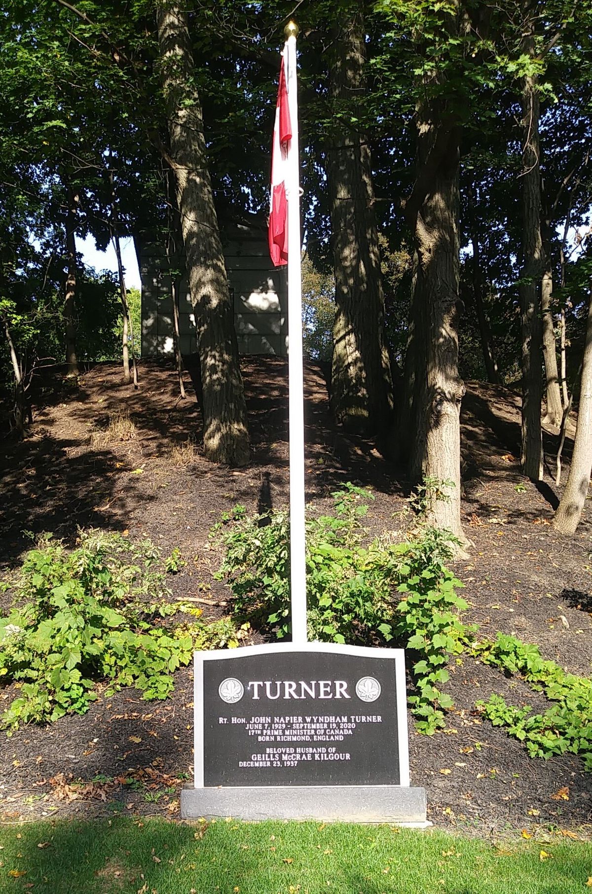 Turner's gravesite in Mount Pleasant Cemetery