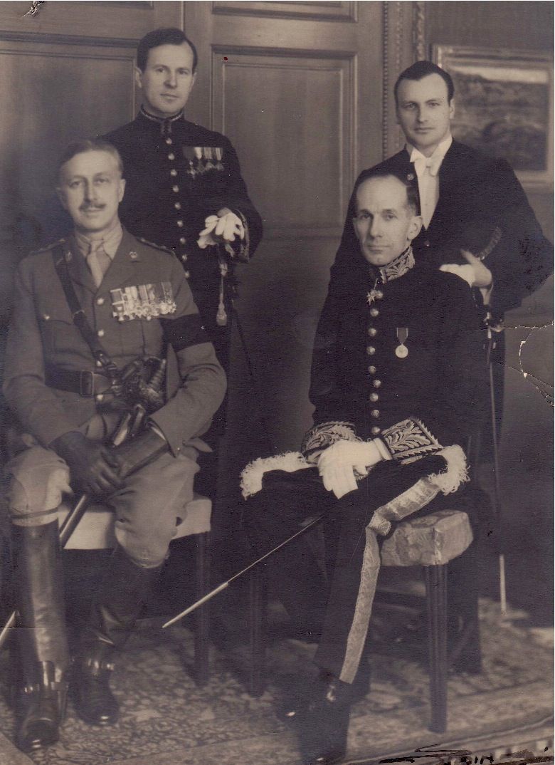 John Ross McLean (top right) with Canada's High Commissioner in London, Georges Vanier (later Governor General, bottom left), Vincent Massey