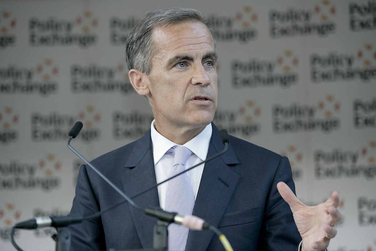 Bank of England Governor Mark Carney speaks at the 2015 Policy Exchange summer party