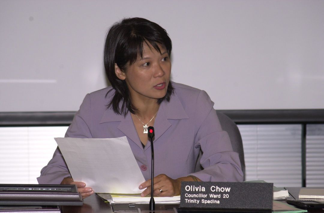 Olivia Chow, Inaugural Mary Ellen Glover Award presentation at Toronto City Hall.