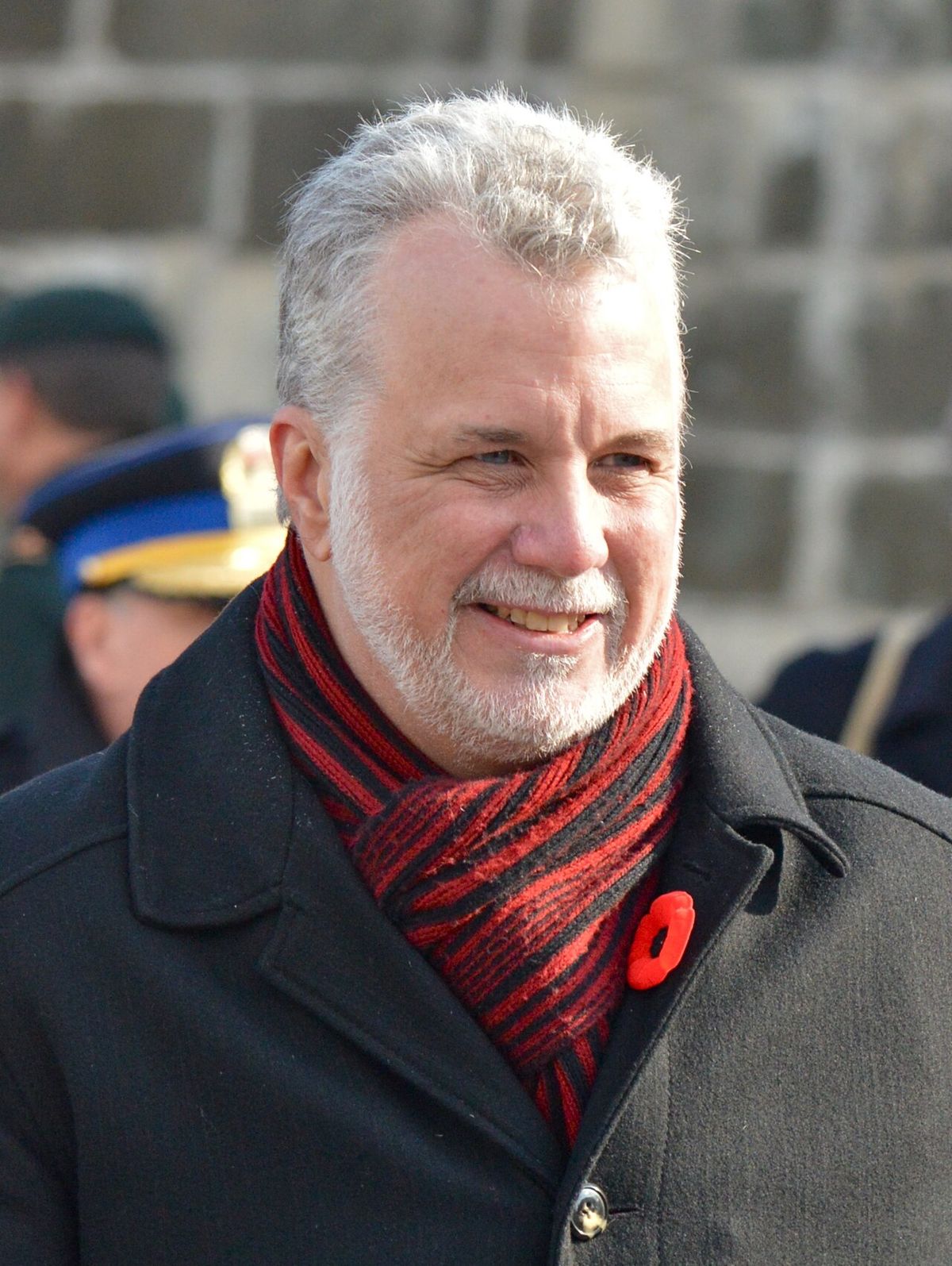 Philippe Couillard, à Québec, lors de la cérémonie du Jour du souvenir 2014