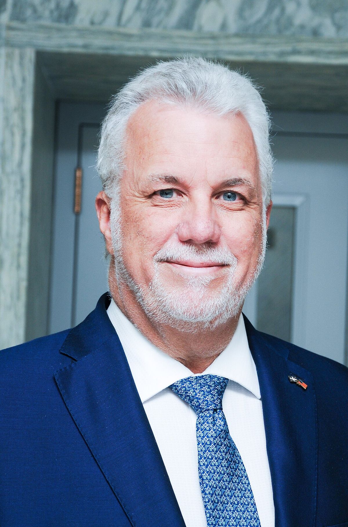 Philippe Couillard en 2018 lors d'une mission à Washington
