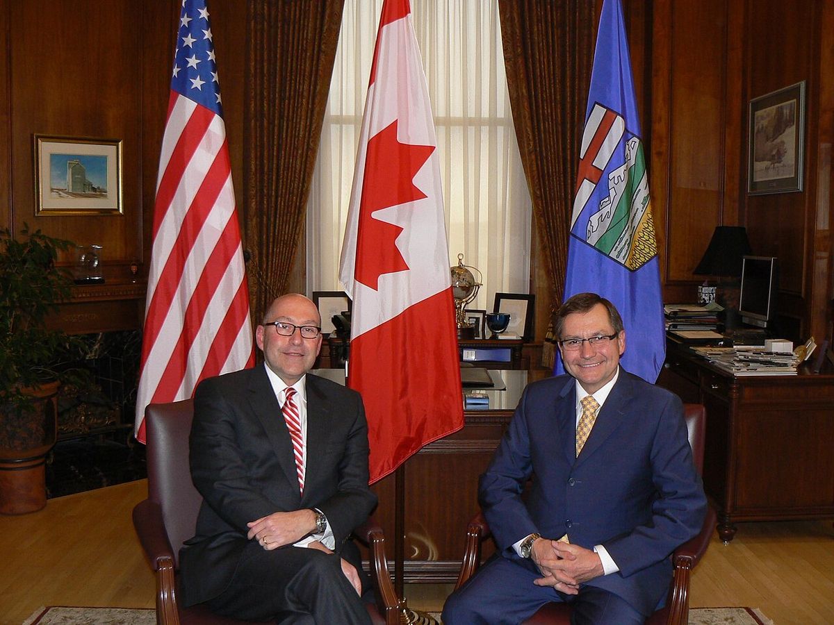 Ambassador Jacobson visits Edmonton Ambassador Jacobson made his first official visit to Edmonton to meet with Alberta Premier Ed Stelmach, 
