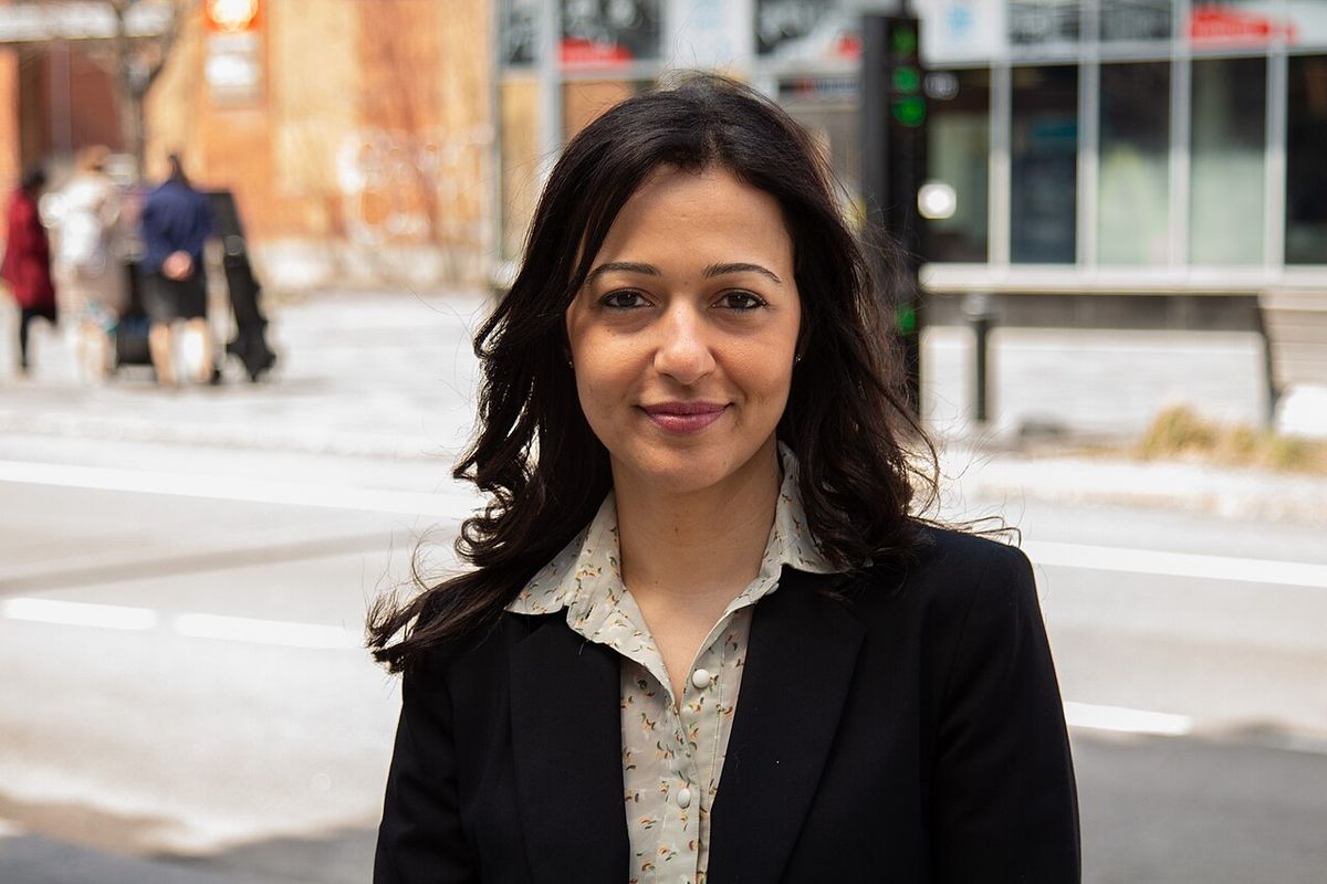 Ruba Ghazal, candidate dans la circonscription québécoise de Mercier aux élections générales de 2018.