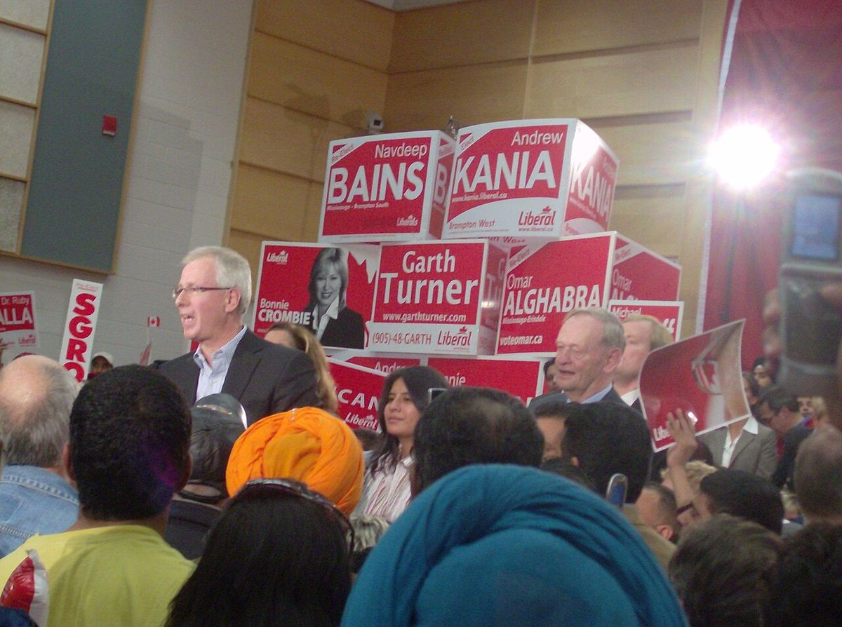 Stephane Dion, seen making a speech in Brampton, Ontario during the final days of the Canadian federal election, is set to step down as lead