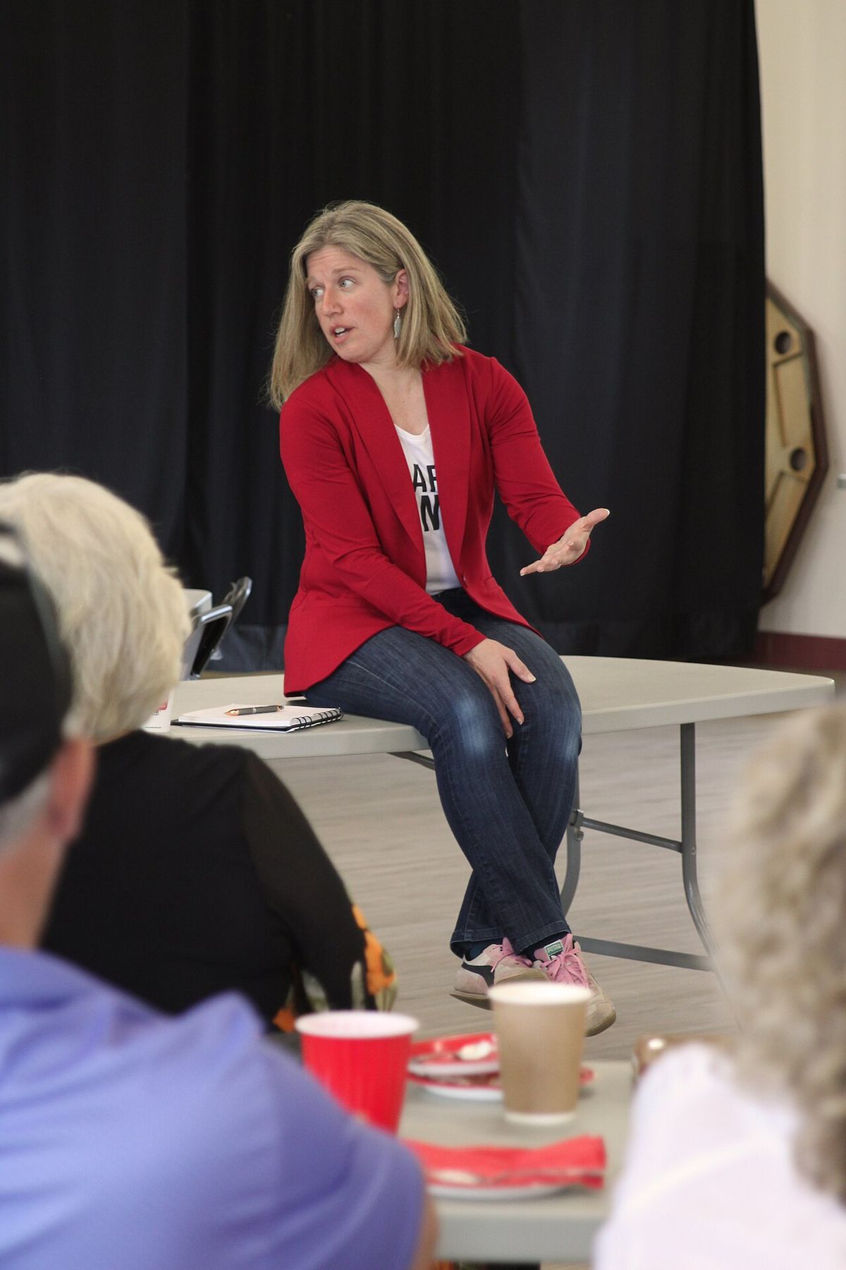 Susan Holt speaking at Grand Manan, 2023